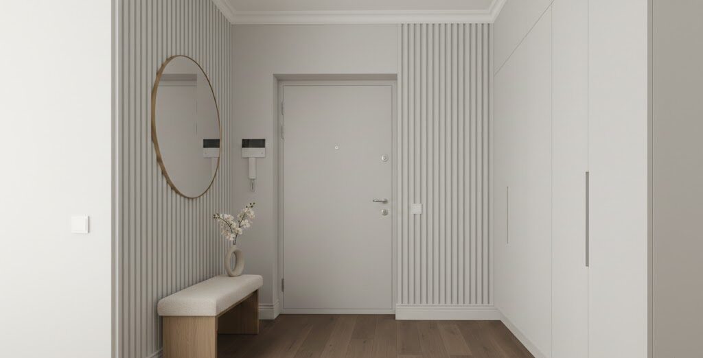 Sala com marcenaria com a cor do ano Pantone 2026